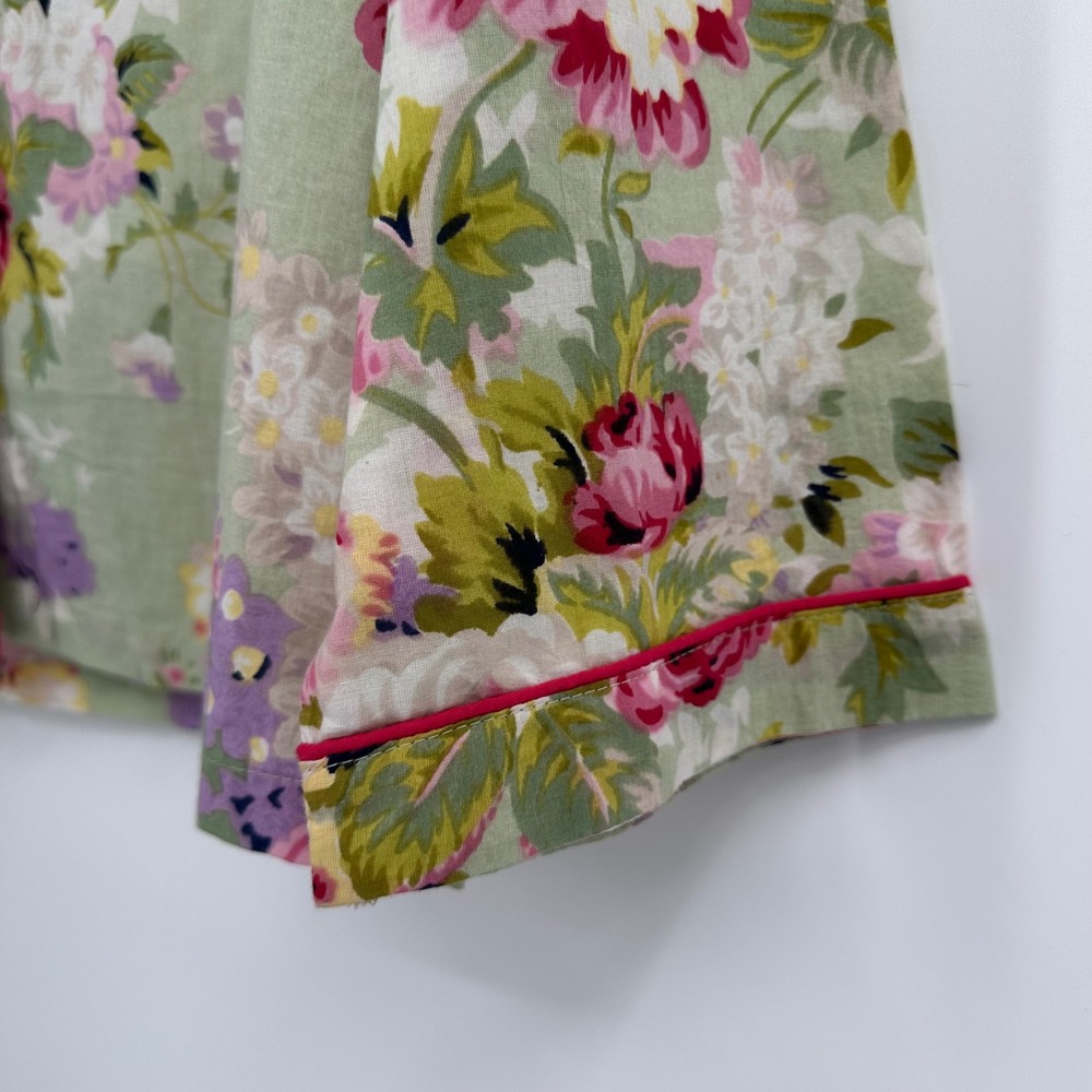 Mahogany Bridgette Green Floral Button Down Nightshirt‎ Pajama Top Small NWT - Picture 4 of 10